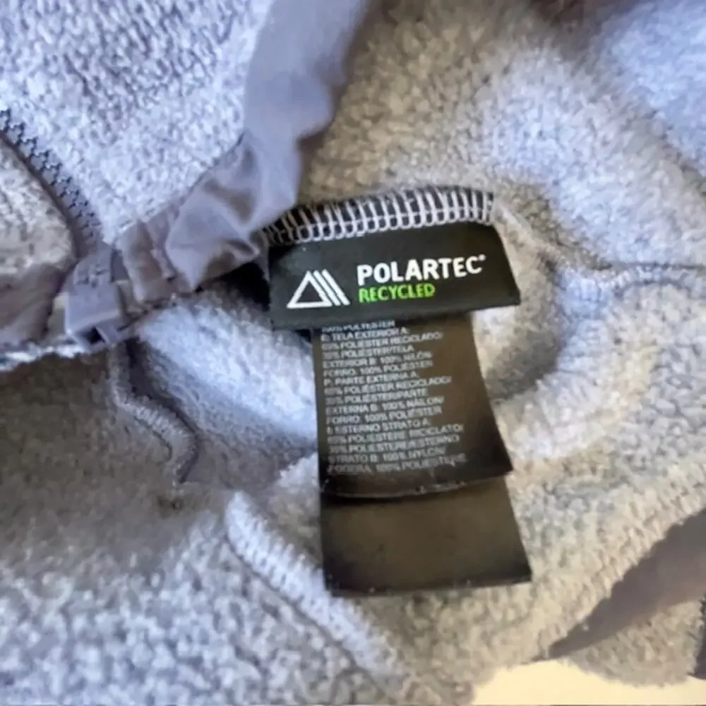 The North Face Polartec Recycled Fleece Jacket Women’s M Gray Full Zip Outdoor
